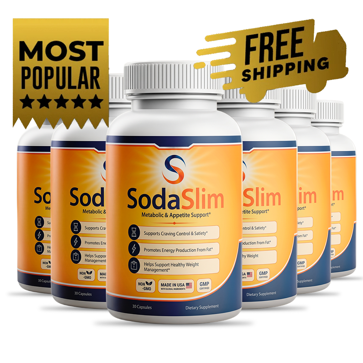 6 bottles Soda Slim